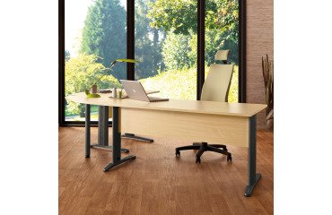 Scrivania lineare Altys gambe ad L in metallo