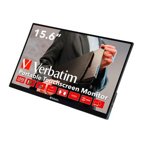 Draagbare touchscreen monitor 15,6" Full HD LCD Verbatim 49592
