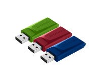 Pack de 3 memorias USB-A 2.0 retráctil de 16 GB de Verbatim