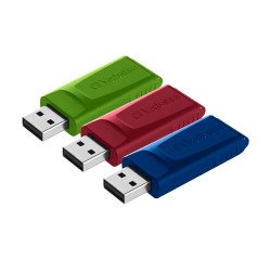 Pack de 3 memorias USB-A 2.0 retráctil de 16 GB de Verbatim