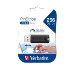 Clé USB 3.0 Verbatim PinStripe noire 256 Go