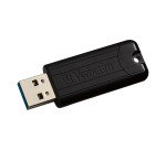 Clé USB 3.0 Verbatim PinStripe noire 256 Go