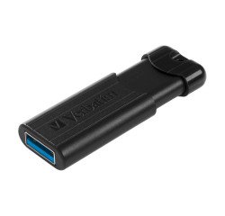 Memoria USB-A 3.0 PinStripe de Verbatim, color negro, 256 GB