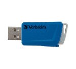 Pack de 2 clés USB 3.0 Verbatim Store 'n' Click rétractables rouge / bleu 32 Go
