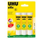 Colle bâton Uhu permanente 21g - Lot de 3