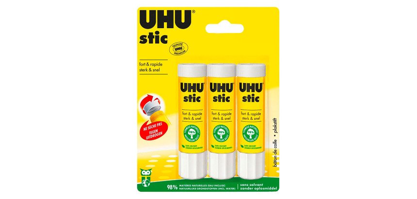 Colle bâton Uhu permanente 21g - Lot de 3