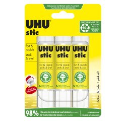 Colle bâton Uhu permanente 21g - Lot de 3