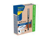 Pilot Rollerball Pen V7 Black Pack of 10 Pens and 30 Refills