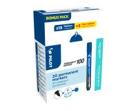 Marcatori permanenti Pilot 100 punta tonda confezione convenienza 15+5