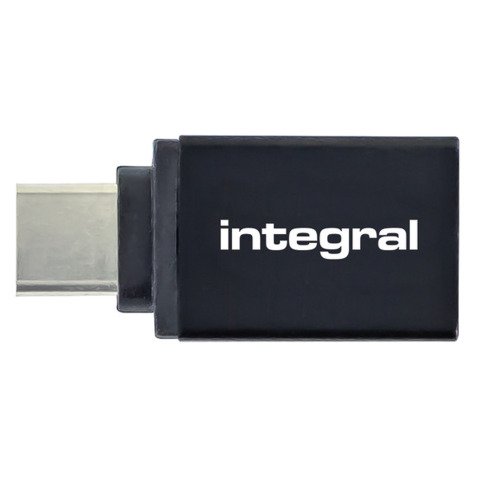 Integral USB A to USB C Adapter Pack of 2 Black