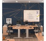 Bureau d'angle compact Jazz L 160 cm retour à droite piètement métal