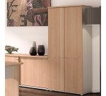 Armoire portes battantes Quarta Plus L 80 cm