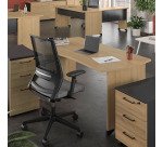 Bureau d'angle L 160 x P 150 cm avec retour sur caisson hauteur de bureau 3 tiroirs Quarta Plus