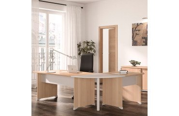 Scrivania dritta L80 cm gambe piene Quarta Plus