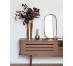 Miroir mural Tiare métal doré 31 x 61,5 cm