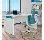 Bureau droit Ineo blanc L 140 cm