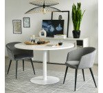 Fauteuil Formio - velours - piètement métal noir