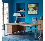 Bureau avec retour sur caisson Direction Darwin piètement métal Darwin