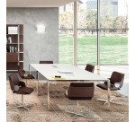 Table de réunion carrée L 140 x P 140 cm Darwin