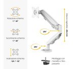 Fellowes Eppa Monitor Arm 9683201 Height Adjustable 39 " White