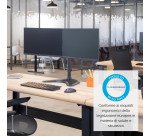 Fellowes braccio monitor doppio con piedistallo Professional Series Altezza regolabile 32 pollici nero