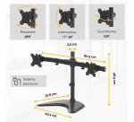 Fellowes braccio monitor doppio con piedistallo Professional Series Altezza regolabile 32 pollici nero