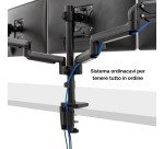 Fellowes braccio triplo monitor Platinum Series Altezza regolabile 30 pollici nero