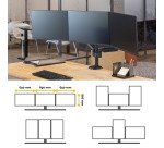 Fellowes braccio triplo monitor Platinum Series Altezza regolabile 30 pollici nero