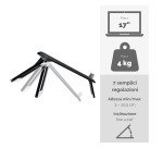 Supporto per laptop Fellowes I-Spire Quick Lift nero, grigio 320 x 286 x 42 mm