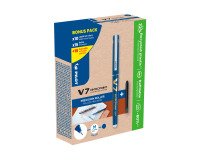 Confezione convenienza 10+30 10 penne roller V7 Hi-Tec medio + 30 refill di cui 15 in omaggio