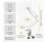 Braccio Monitor singolo Fellowes Platinum Bianco