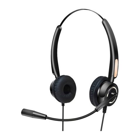 Urban Factory USB HEADSET WITH REMOTE CONTROL- Casque avec fil arceau USB Type-A noir