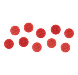 Nobo Magneti per lavagna magnetica, confezione da 10 magneti ROSSO da 32 mm