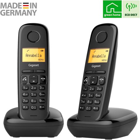 Telefono analogico/DECT Gigaset A170 Duo nero