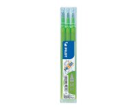 Recharge roller pilot frixion clicker écriture moyenne 0.5mm encre effaçable coloris vert pomme set de 3 unités