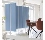 Cloison ECLA acoustique Hauteur 180 cm sur pied métal blanc