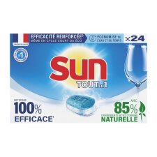 Tablettes lave-vaisselle Sun Tout en 1 - Boîte de 24