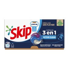 Lessive capsules Skip Active Clean 3 en 1 - 26 lavages