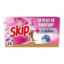 Lessive capsules Skip 3 en 1 Touche de Cajoline - 24 lavages