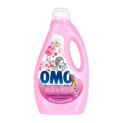 Lessive liquide Omo Rose & lilas blanc - 40 lavages - Bidon de 1,8 L