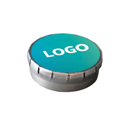 Snoepjes Clic Clac promotieartikel met muntensmaak - doosje van 12 g - ongeveer 60 stuks - branding in meerdere kleuren