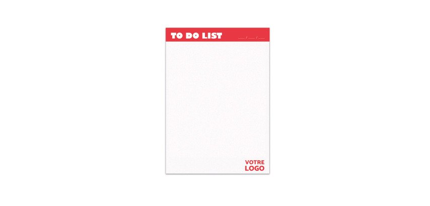 Advertising correspondence pad A5 glued without plain cover - 50 sheets - multicolor marking