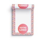 Bloc de correspondance publicitaire A5 encollé sans couverture uni - 50 feuilles - marquage multicolore