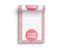 Bloc de correspondance publicitaire A5 encollé sans couverture uni - 50 feuilles