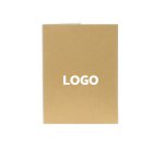 Chemise dossier en carton publicitaire 2 rabats 22,8 x 30,7 cm naturel - Paquet de 50 - marquage 1 couleur