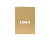 Chemise dossier en carton publicitaire 2 rabats 22,8 x 30,7 cm naturel - marquage 1 couleur