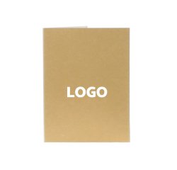 Chemise dossier en carton publicitaire 2 rabats 22,8 x 30,7 cm naturel - marquage 1 couleur