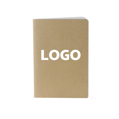 Carnet publicitaire piqué recyclé 14,7 x 21 cm ligné 120 pages - marquage 1 couleur