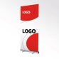 Advertising roll-up PVC banner in white canvas 85 x 200 cm - multicolor marking