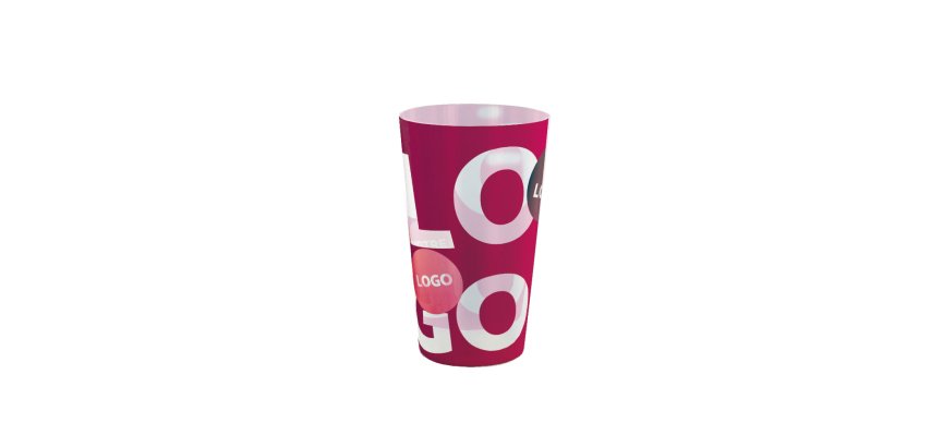 Gobelet réutilisable publicitaire - 30 cl - marquage multicolore